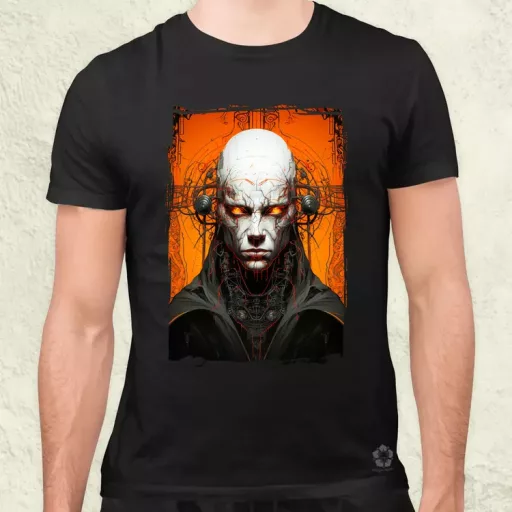 Cyberpunk szerzetes v6 férfi póló