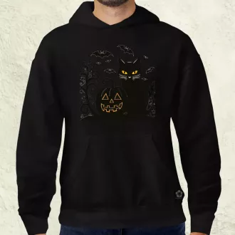 Halloween macsek v1 férfi pulóver