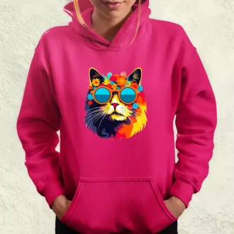 Hippi macska v1 női pulóver