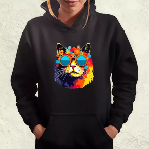 Hippi macska v1 női pulóver