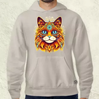 Hippi macska v2 férfi pulóver