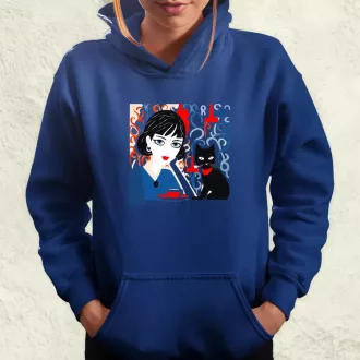 Lány és kávé v2 női pulóver