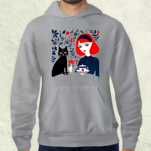 Lány és kávé v4 férfi pulóver