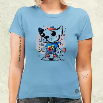 Punk kutya lány női póló