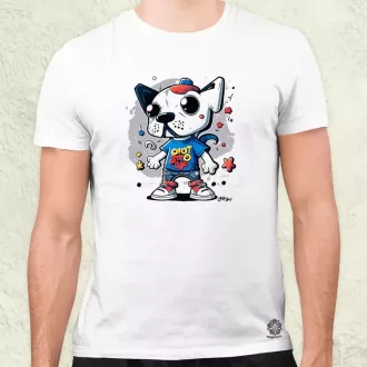 Punk kutya lány férfi póló