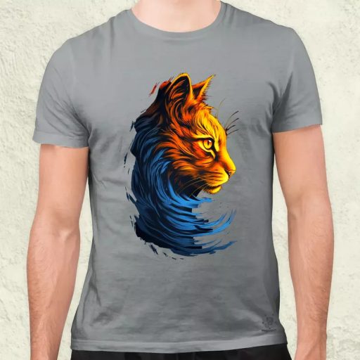 Neon macska v5 férfi póló