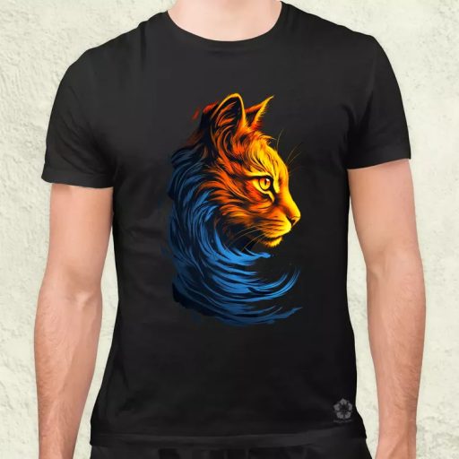 Neon macska v5 férfi póló