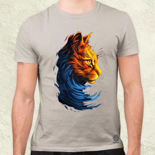 Neon macska v5 férfi póló