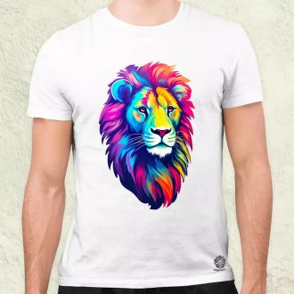 Oroszlán matrica v6 férfi póló