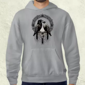 Hugin és Munin amulett v2 férfi pulóver