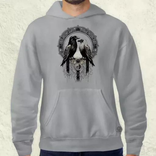 Hugin és Munin amulett v2 férfi pulóver