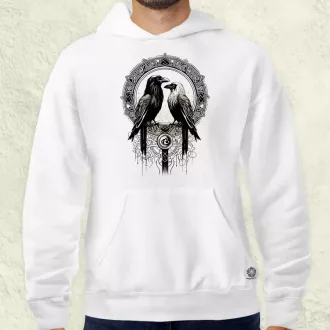 Hugin és Munin amulett v2 férfi pulóver