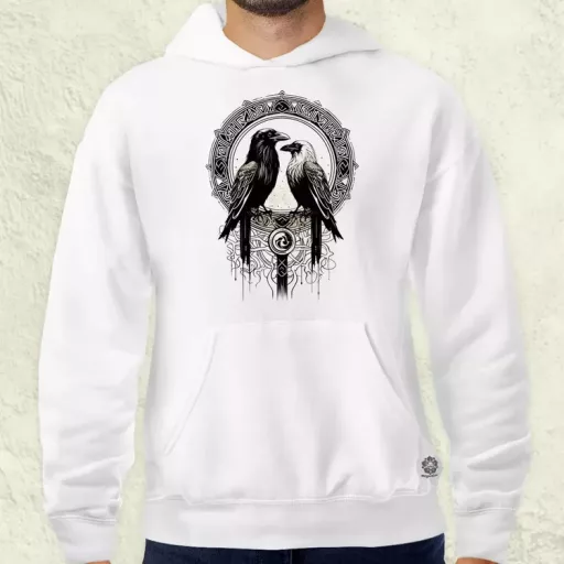 Hugin és Munin amulett v2 férfi pulóver