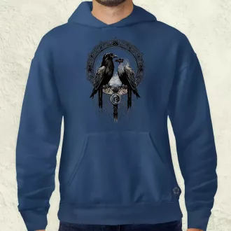 Hugin és Munin amulett v2 férfi pulóver