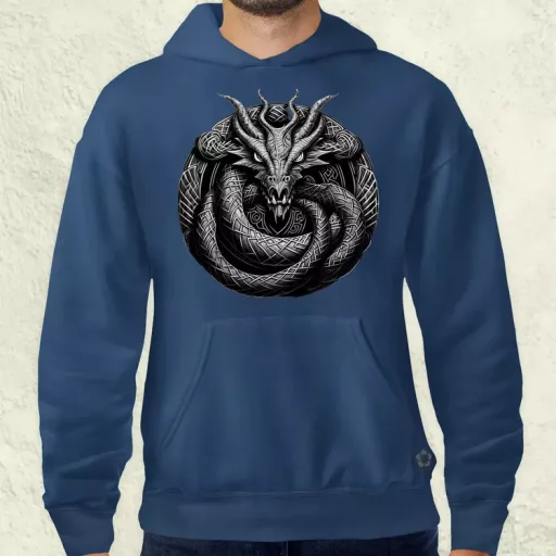 Jörmungandr amulett v2 férfi pulóver