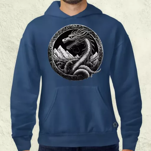 Jörmungandr amulett v4 férfi pulóver