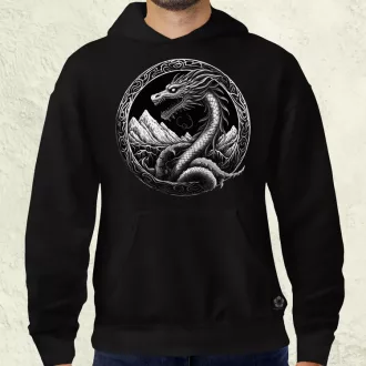 Jörmungandr amulett v4 férfi pulóver
