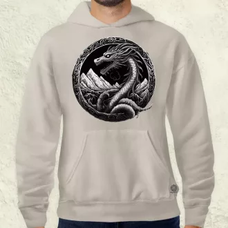 Jörmungandr amulett v4 férfi pulóver