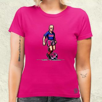 Zidane labdával pixelart női póló