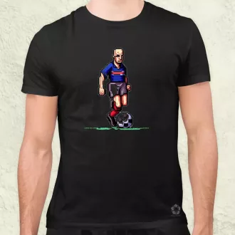 Zidane labdával pixelart férfi póló