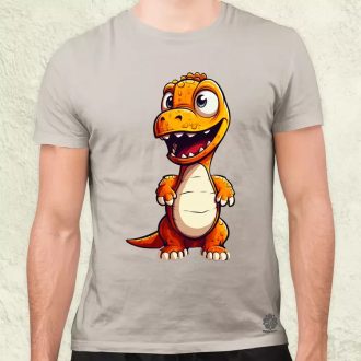 Narancs dinó v3 férfi póló