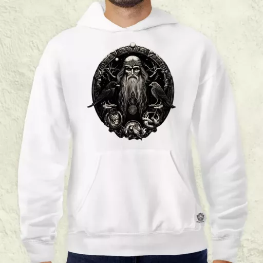 Odin és Hugin Munin amulett v1 férfi pulóver