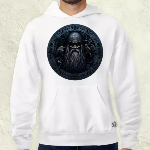 Odin és Hugin Munin amulett v5 férfi pulóver