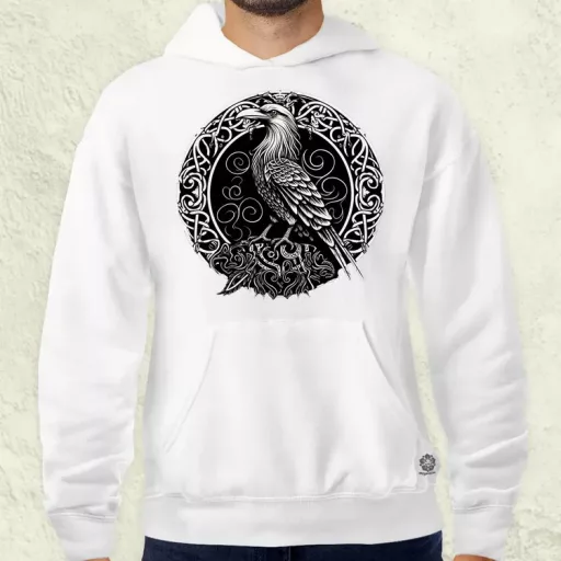 Rúna díszes holló v7 férfi pulóver