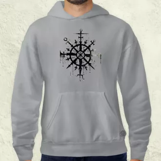 Vegvísir rúna v1 férfi pulóver