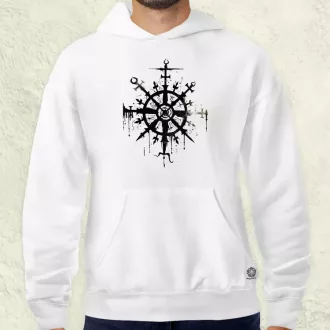 Vegvísir rúna v1 férfi pulóver