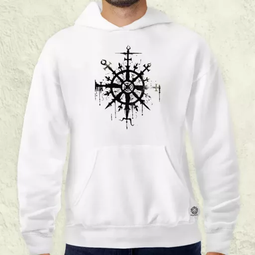 Vegvísir rúna v1 férfi pulóver