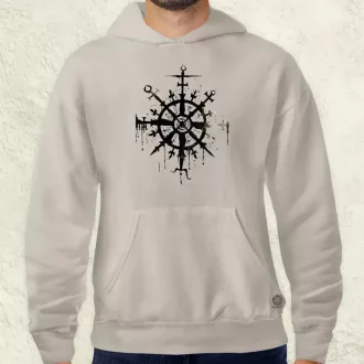 Vegvísir rúna v1 férfi pulóver