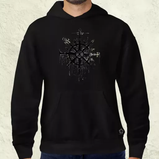 Vegvísir rúna v1 férfi pulóver