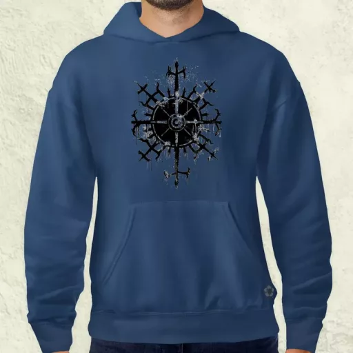 Vegvísir rúna v2 férfi pulóver