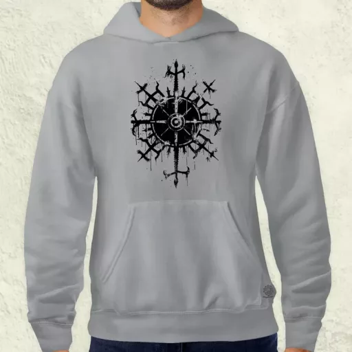 Vegvísir rúna v2 férfi pulóver