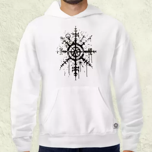 Vegvísir rúna v3 férfi pulóver