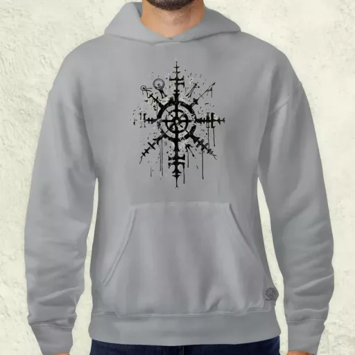 Vegvísir rúna v3 férfi pulóver