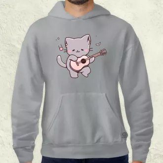 Cica gitározik v1 férfi pulóver