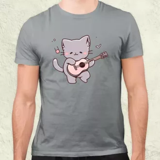 Cica gitározik v1 férfi póló