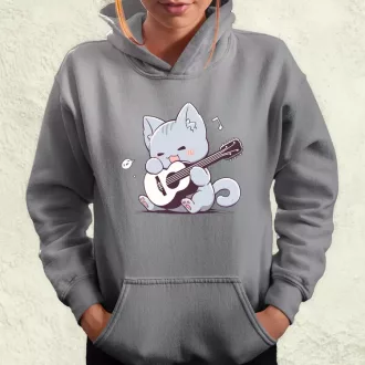 Cica gitározik v2 női pulóver