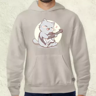 Cica gitározik v3 férfi pulóver