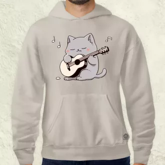 Cica gitározik v4 férfi pulóver