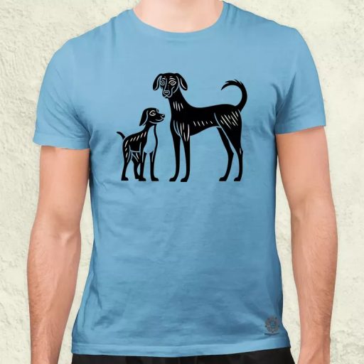 Minimál spgraffito kutyák férfi póló