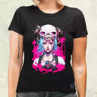 Anime cyberpunk fantázia v2 női póló