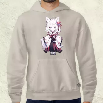 Chibi macskalány v1 férfi pulóver