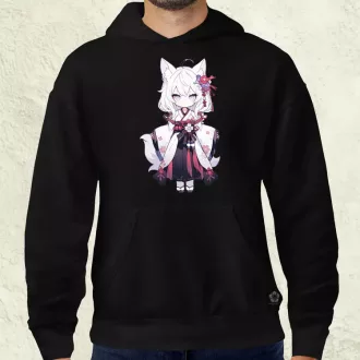 Chibi macskalány v1 férfi pulóver