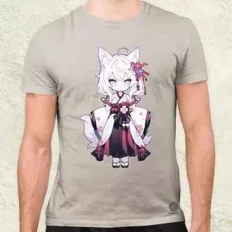 Chibi macskalány v1 férfi póló