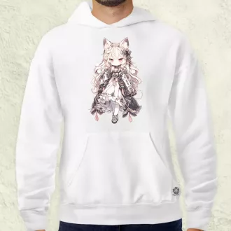 Chibi macskalány v3 férfi pulóver