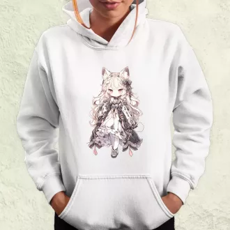 Chibi macskalány v3 női pulóver