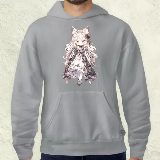 Chibi macskalány v3 férfi pulóver